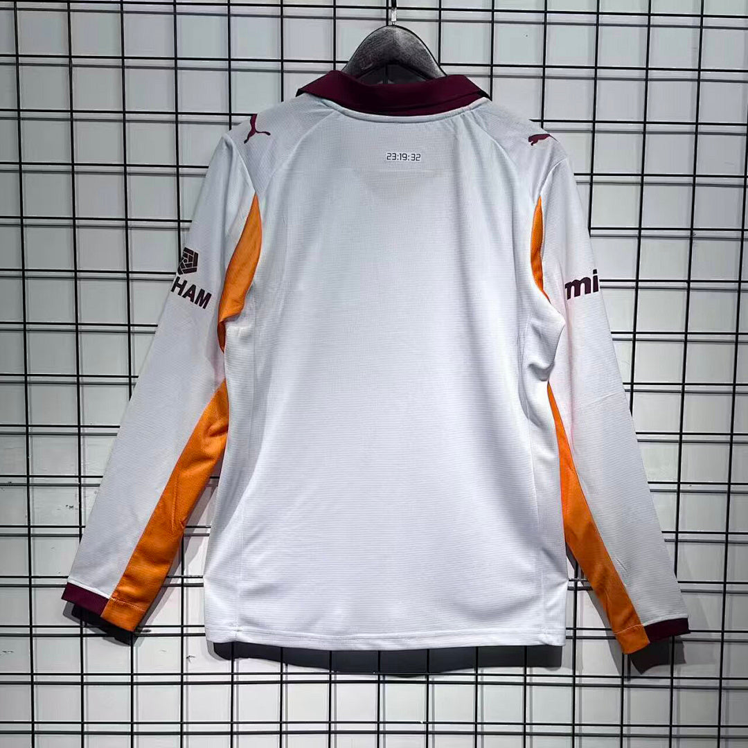 Galatasaray 2025/26 Away with sponsor long sleeves soccer jersey size S-2XL