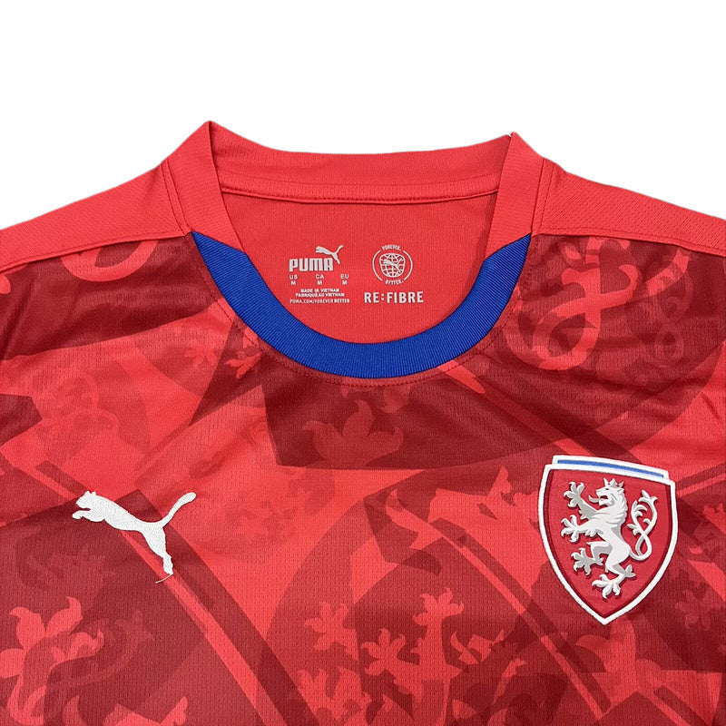 24-25 czech home red soccer jersey
