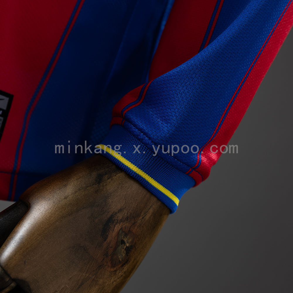 Barcelona 09/10 Home Long Sleeve Retro Jersey S-XXL