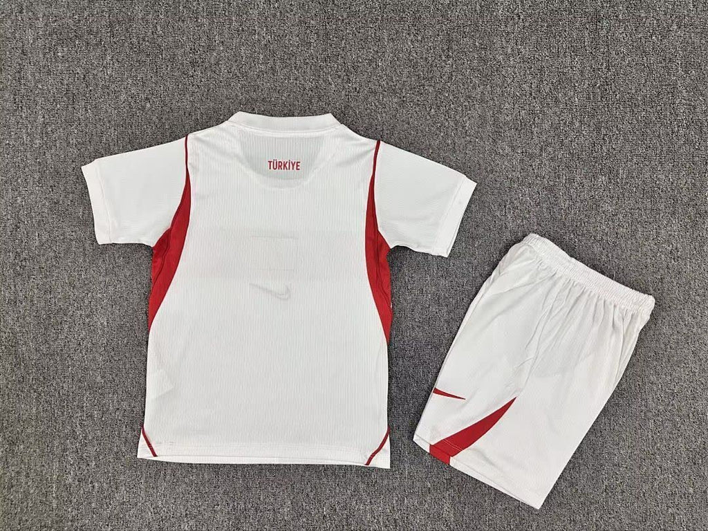 Turkey 2026 World Cup Home kids Soccer jersey 16-28