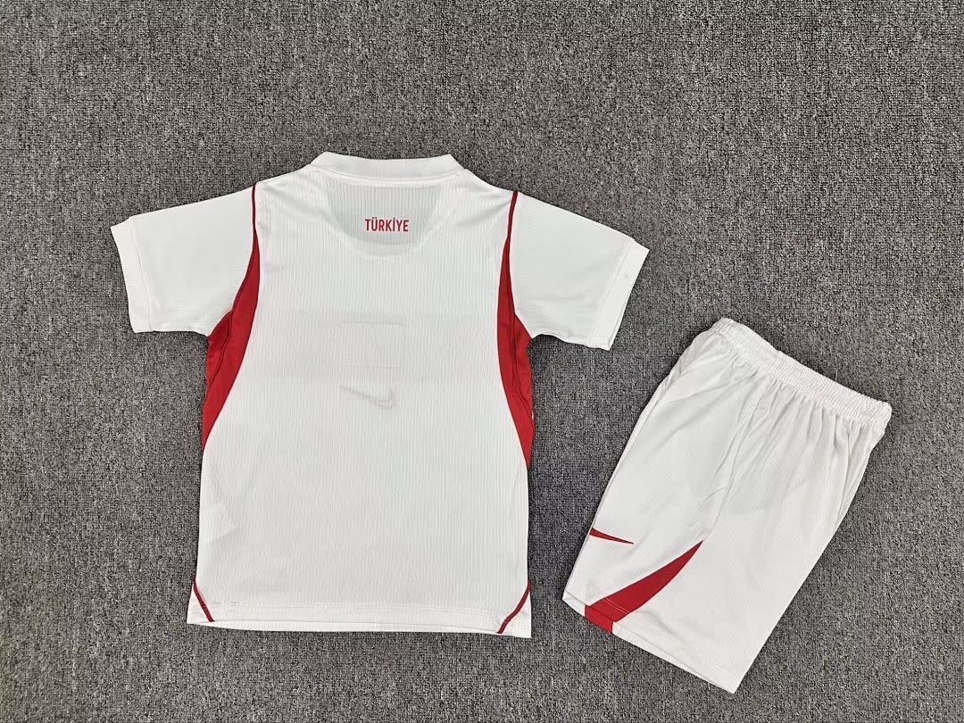 Turkey 2026 World Cup Home kids Soccer jersey 16-28