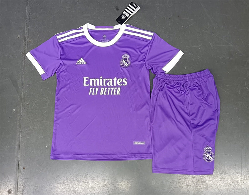 16-17 Real Madrid away purple retro kid kit