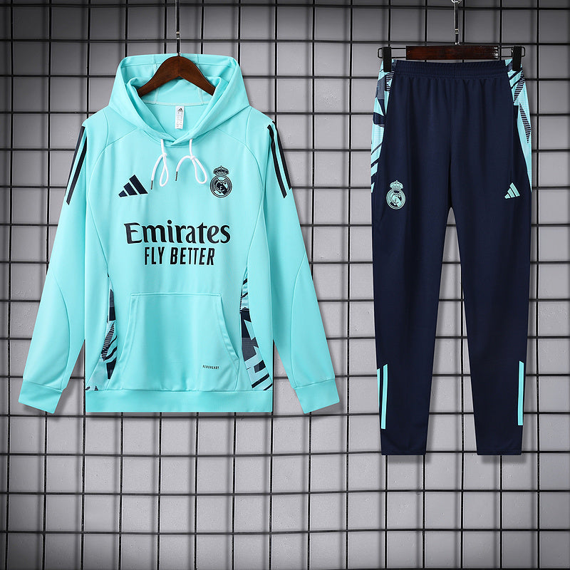 24-25 Real Madrid green hoodie suit