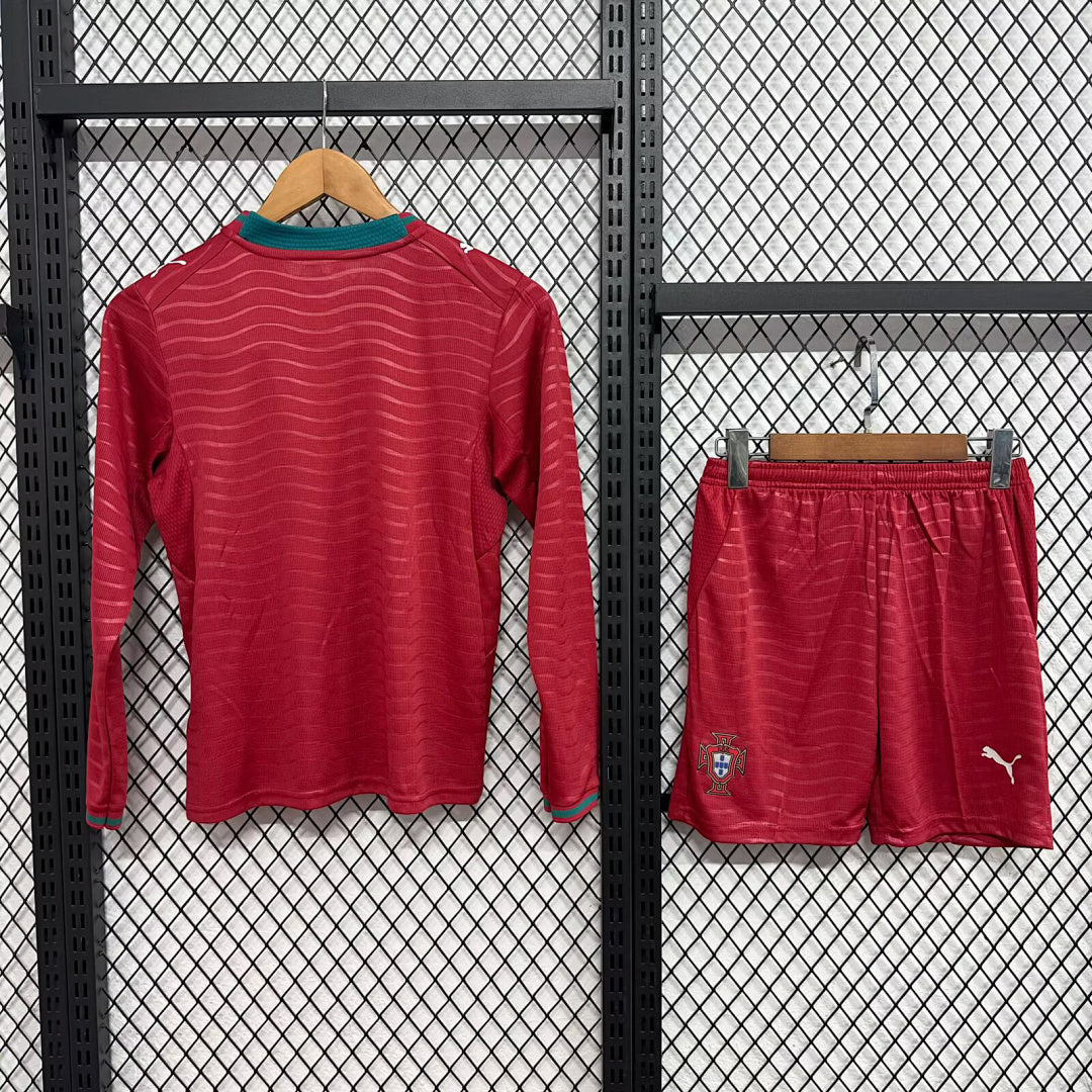 Portugal 2026 World Cup Home Long Sleeve Kids Kit