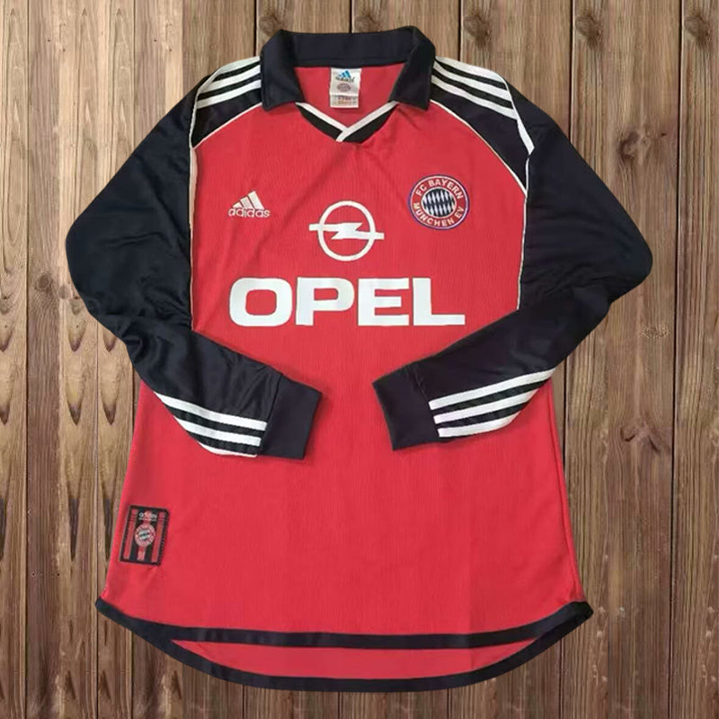 01-02 Bayern home retro long sleeve jersey