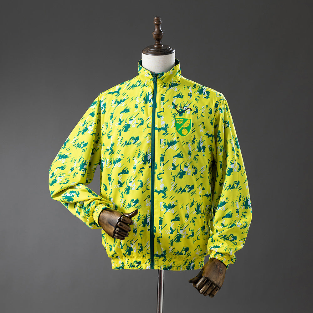 Norwich City Reversible Jacket Windbreaker - Blue &amp; Yellow S-XXL