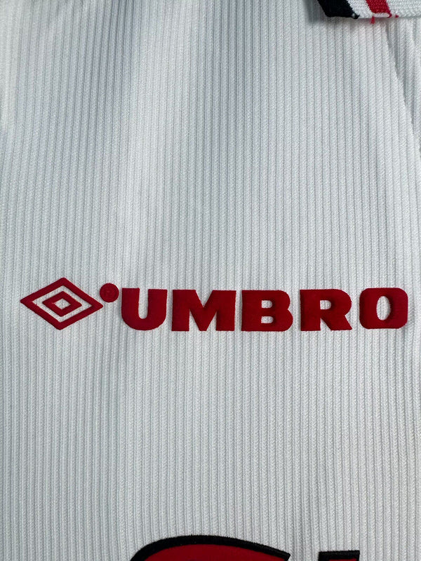 98-99 Manchester United white retro long sleeve jersey