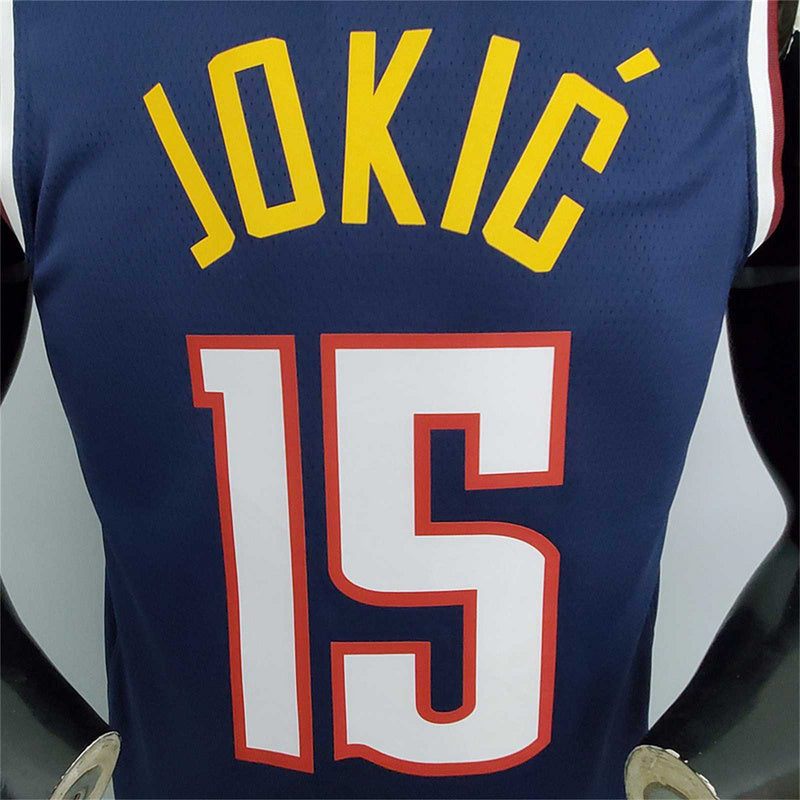 Nuggets Jokic #15 Navy Blue