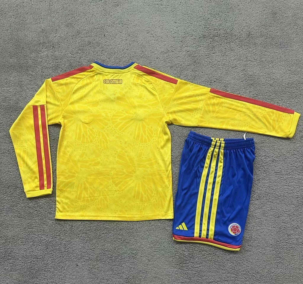 Colombia 2026 World Cup Home Long Sleeve kids Soccer jersey