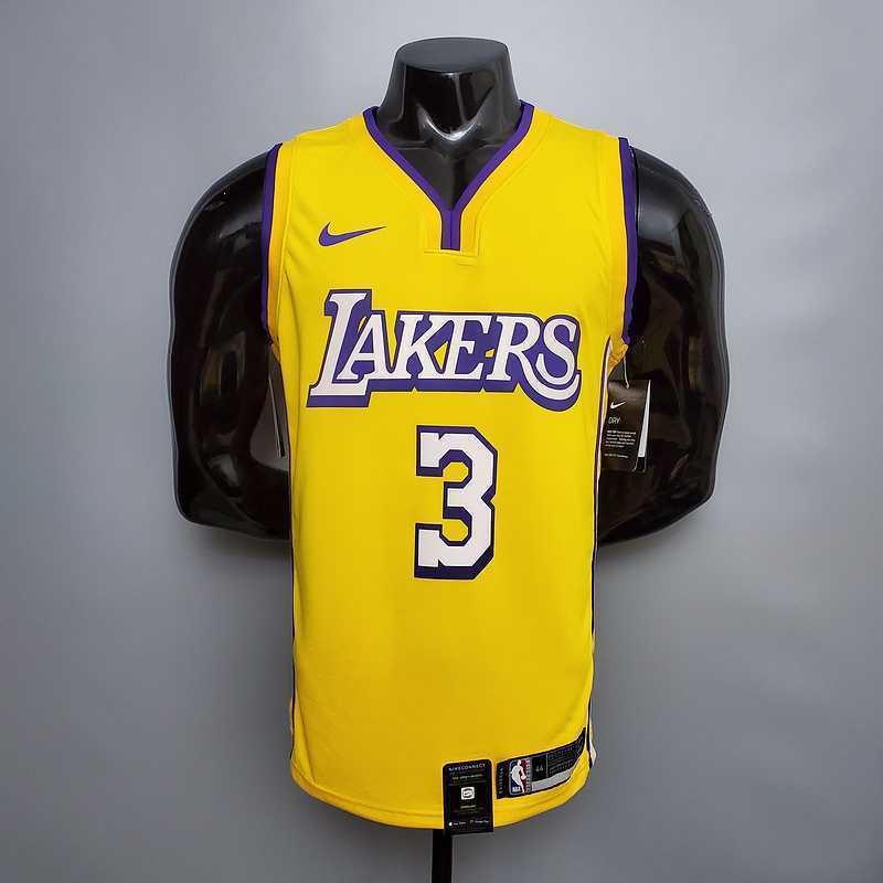 DAVIS #3 Lakers V-neck City Edition yellow