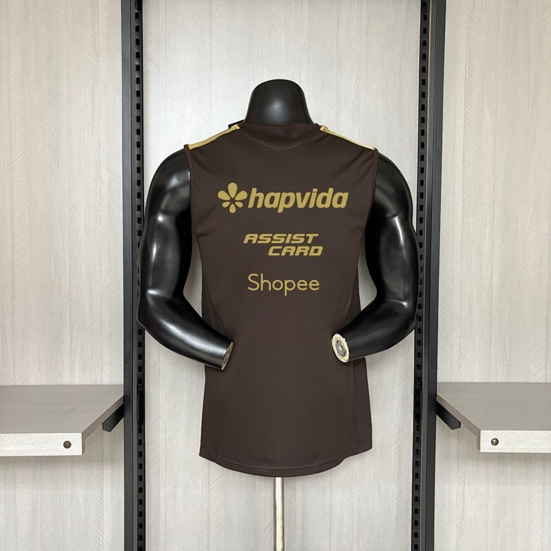 Mens Flamengo 2025/26 Pre-Match Vest Jersey With all Sponsors S-4XL
