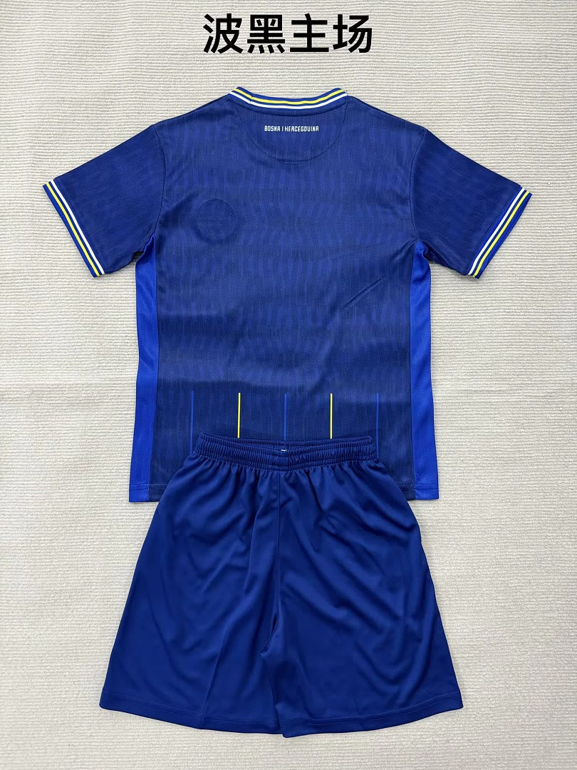 Kid Kit Bosnia and Herzegovina 2026 World Cup Home Soccer Jersey Size 16-28