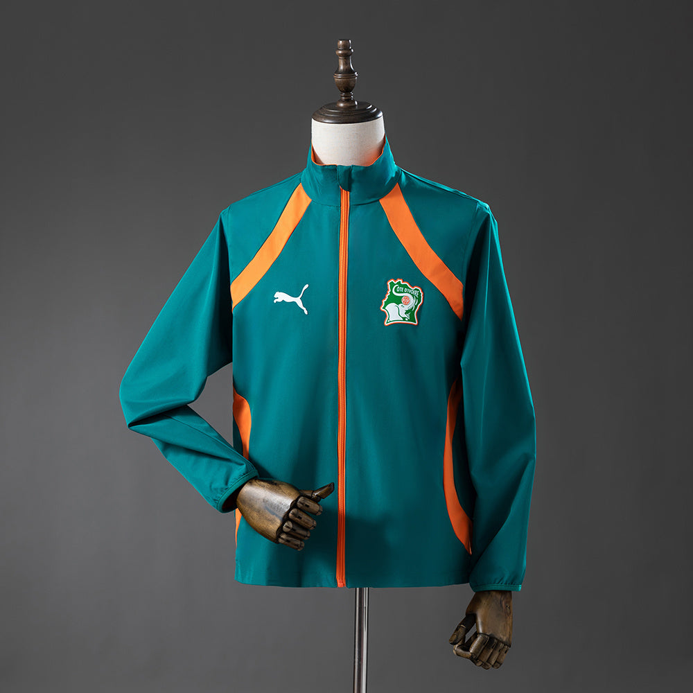 Ivory Coast 2026 Reversible Jacket Windbreaker - Green &amp; Orange S-3XL