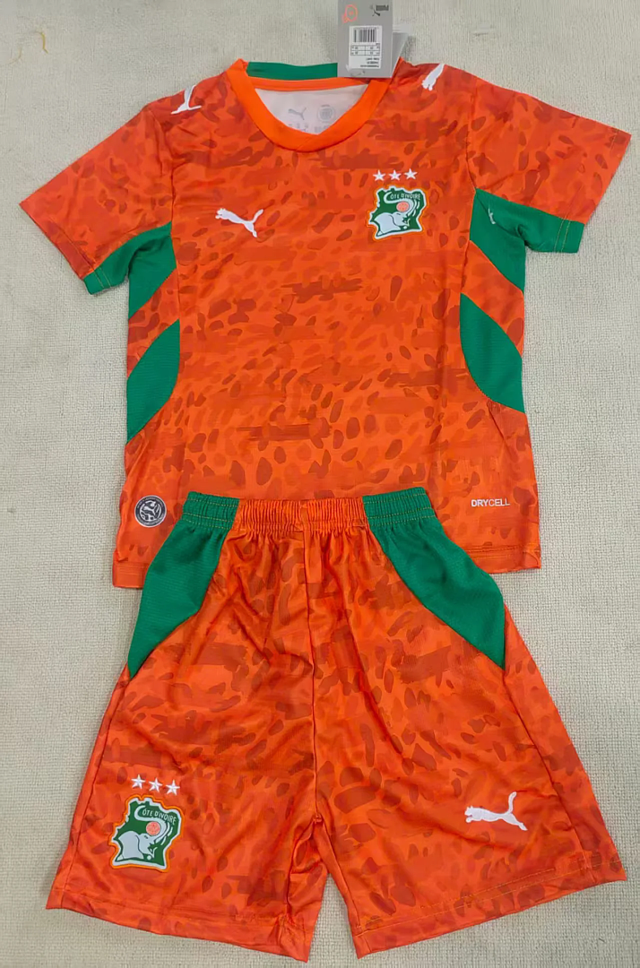Cote d Ivoire 2026 World Cup Home kid kit size 16-28