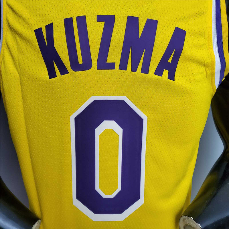 KUZMA #0 Lakers Round neck yellow