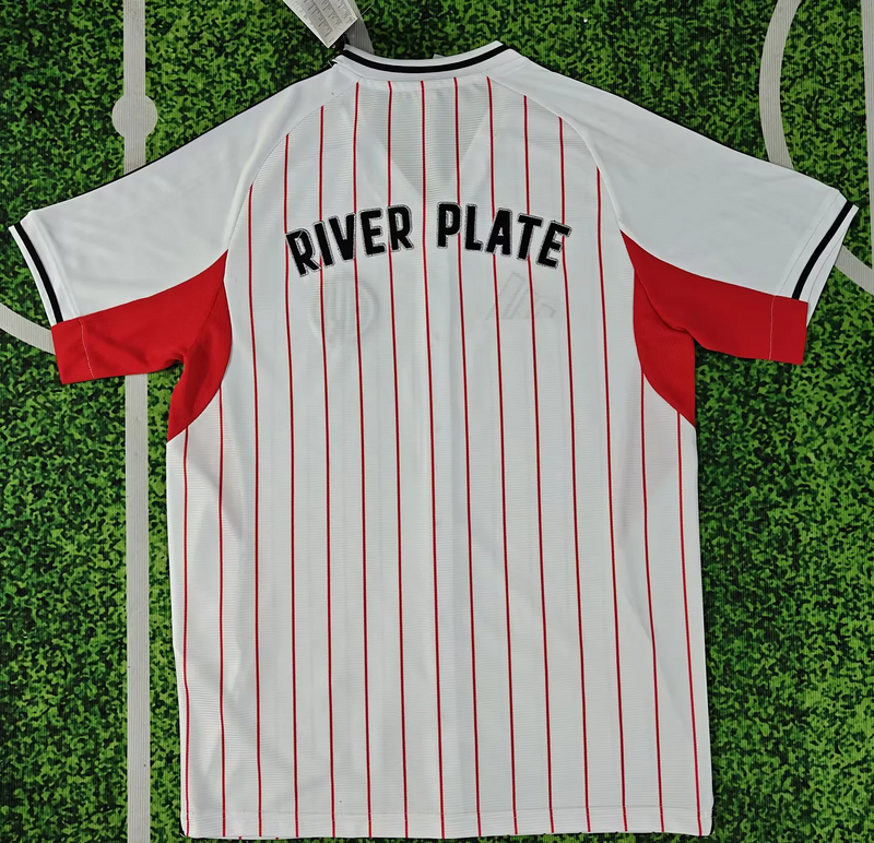 25-26 River Plate white baseball jersey