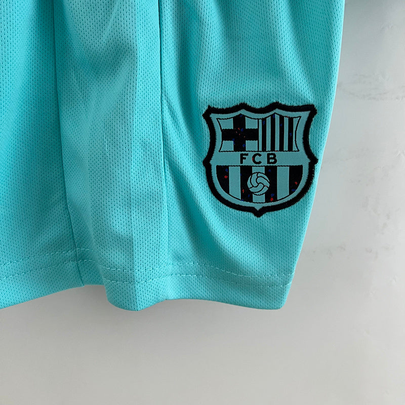 23-24 Barcelona third away kid kit