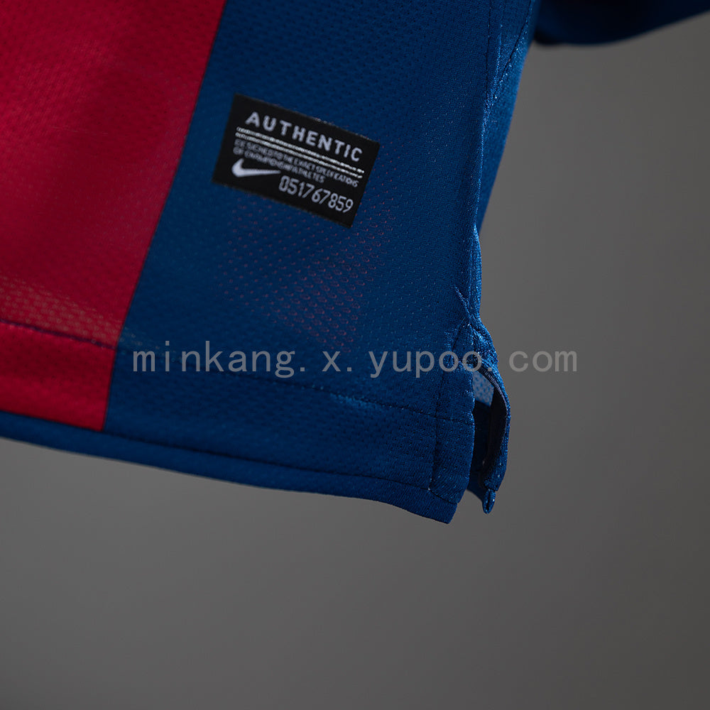 Barcelona 10/11 Home Long Sleeve Player Version Retro Jersey S-3XL