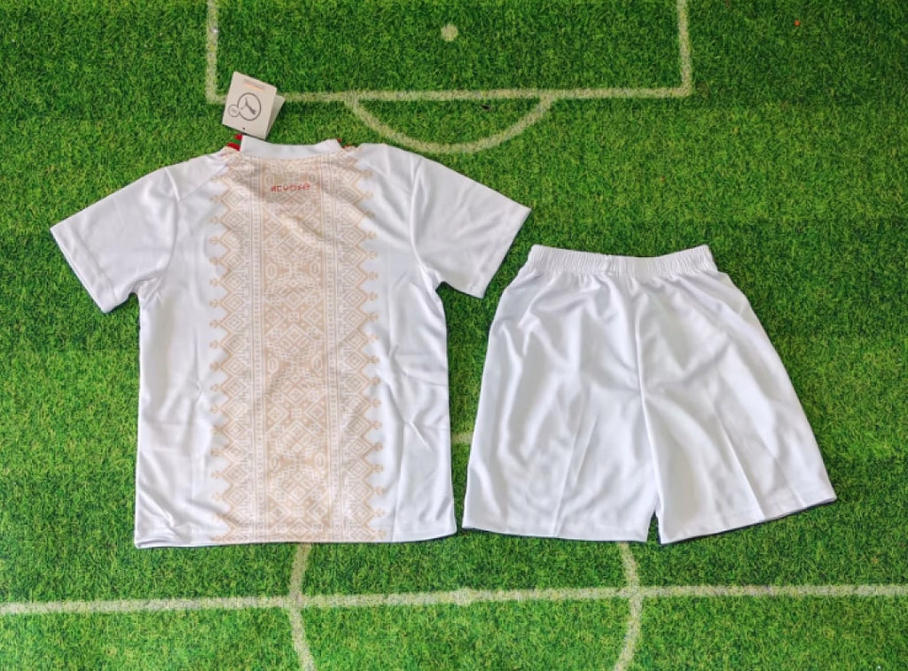 Morocco 2026 World Cup Away Kid kit size 16-28