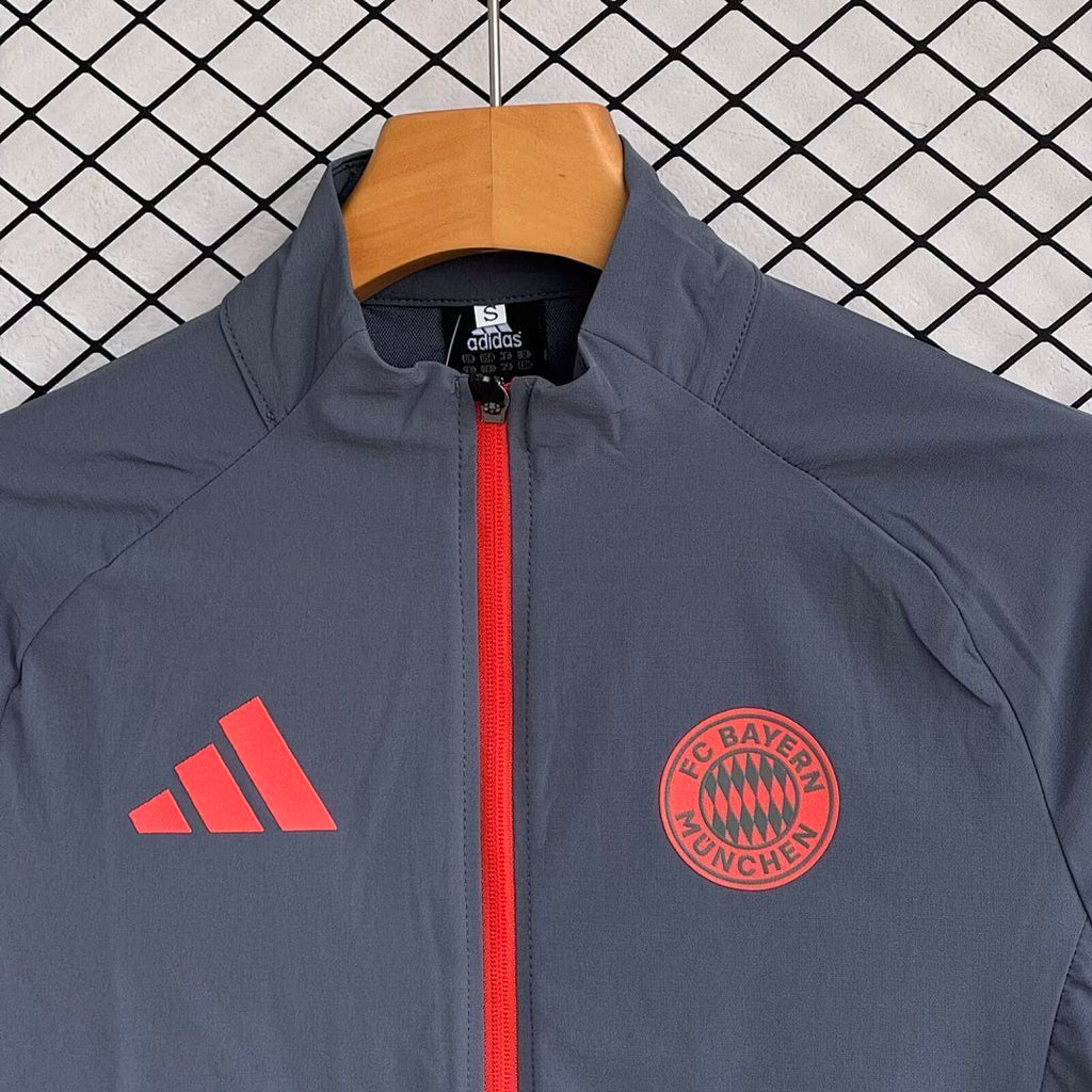 FC Bayern Munich 2025/26 Dark Gray Windbreaker Suit Size S-2XL