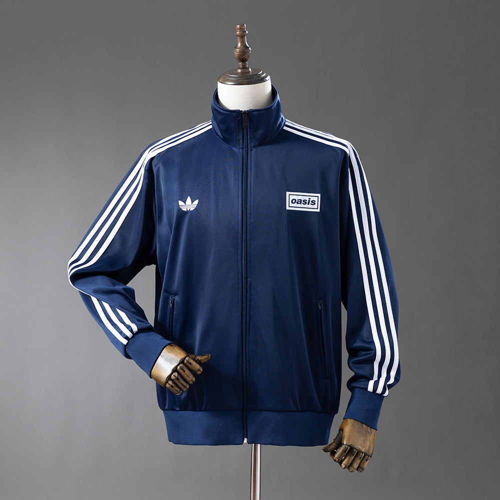 Oasis Flamingo Track Jacket - Navy Blue S-XXL