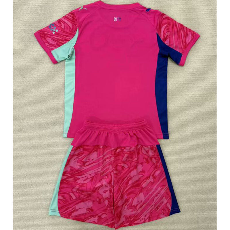 25-26 MCI pink goalkeeper kid kit
