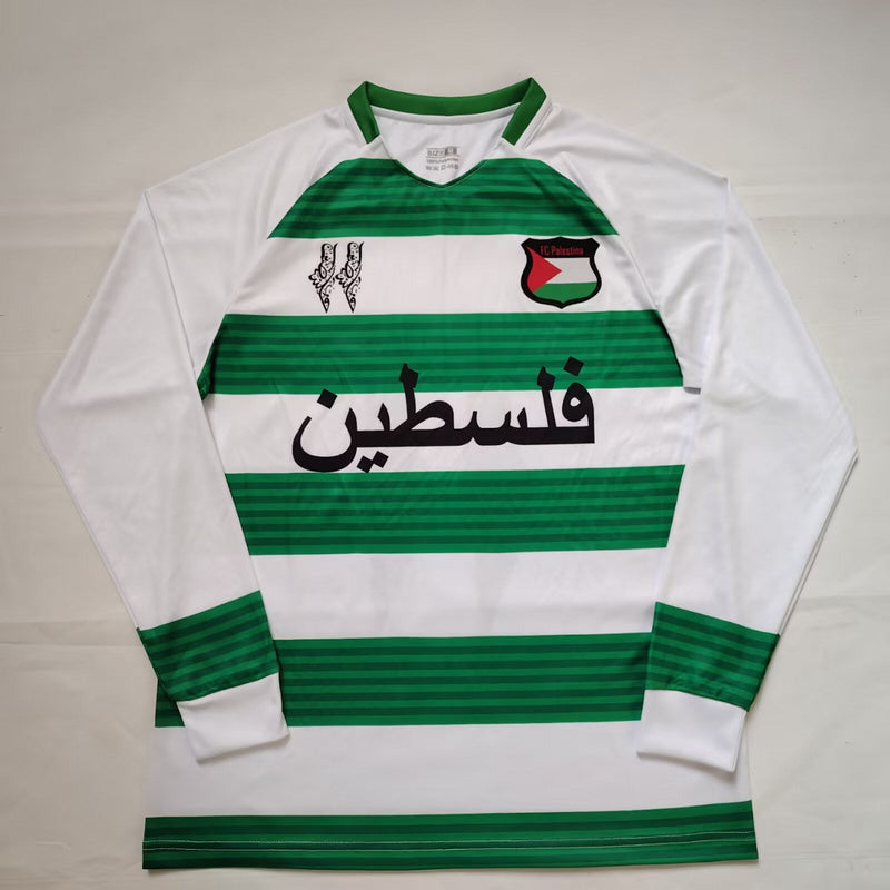 25-26 Palestine Green and White long sleeve jersey