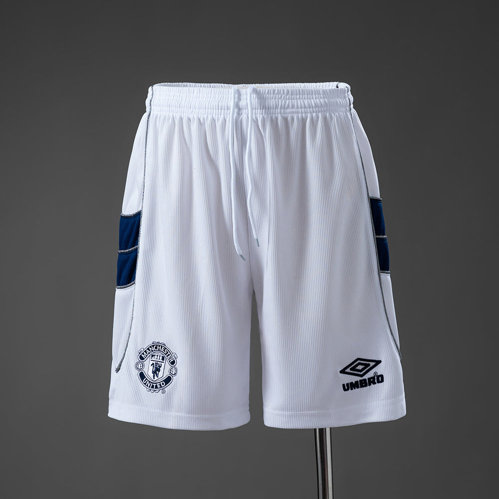 Pantalon Corto de Futbol #M-U 9900 Away Retro Shorts S-XXL — Minkang