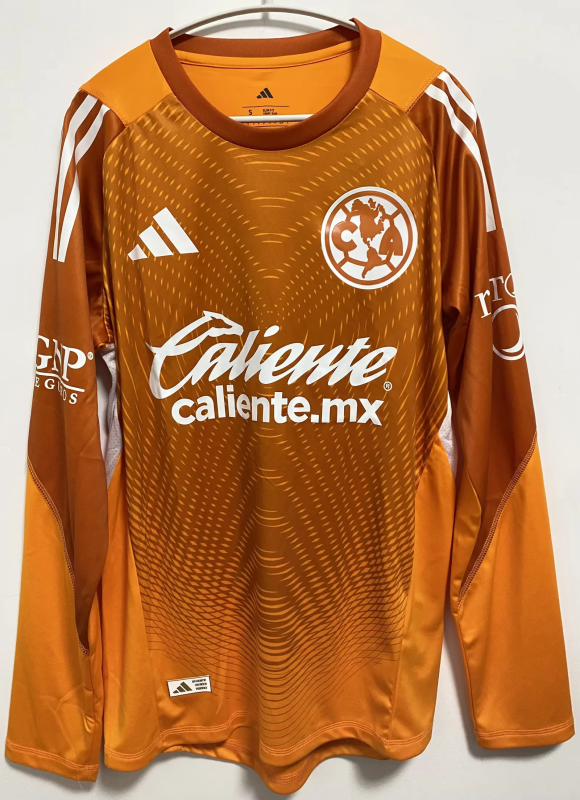 25-26 America orange Long sleeve Player Version Goalkeeper jersey