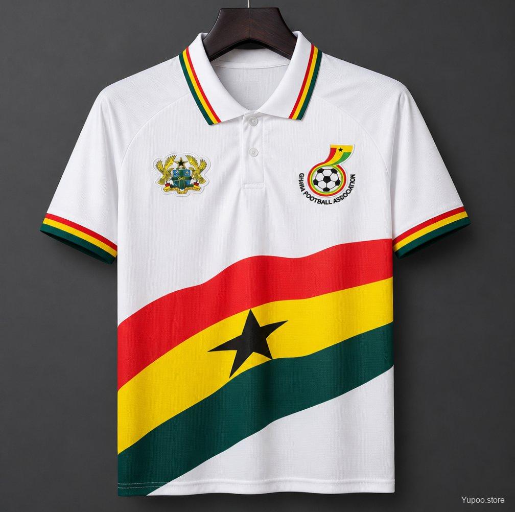 2026 Ghana Heritage Collection White Polo Jersey