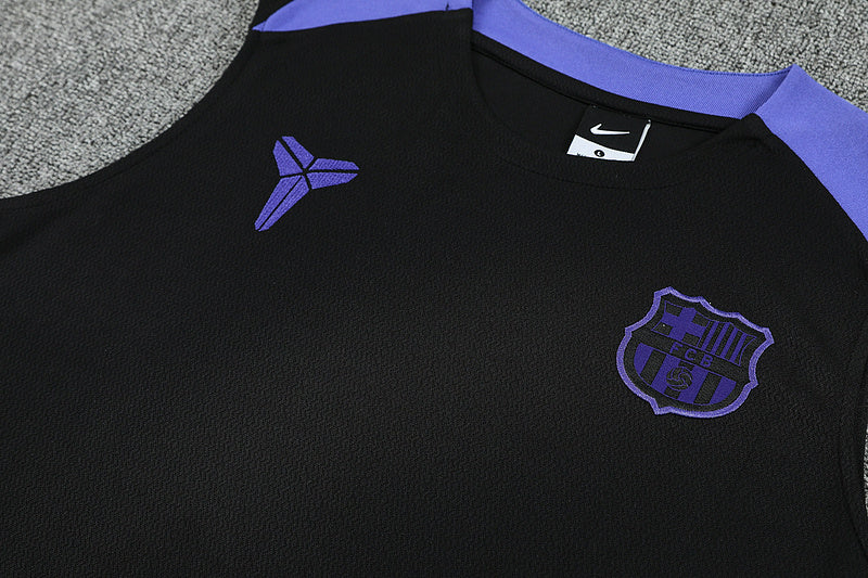 25-26 Barcelona Black and Purple vest suit