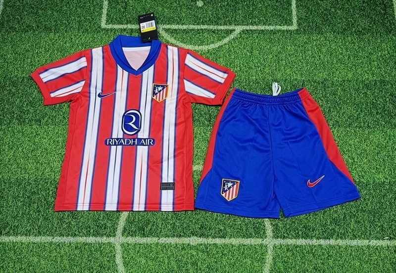 24-25 Atletico Madrid home kid kit