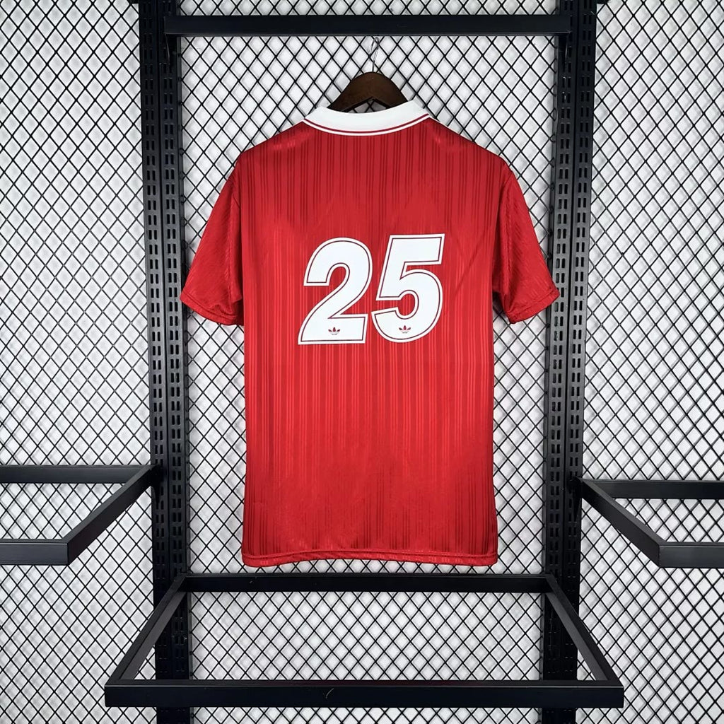 25-26 Adidas x Oasis Tour Jacquard red with font 25 Jersey size S-4XL
