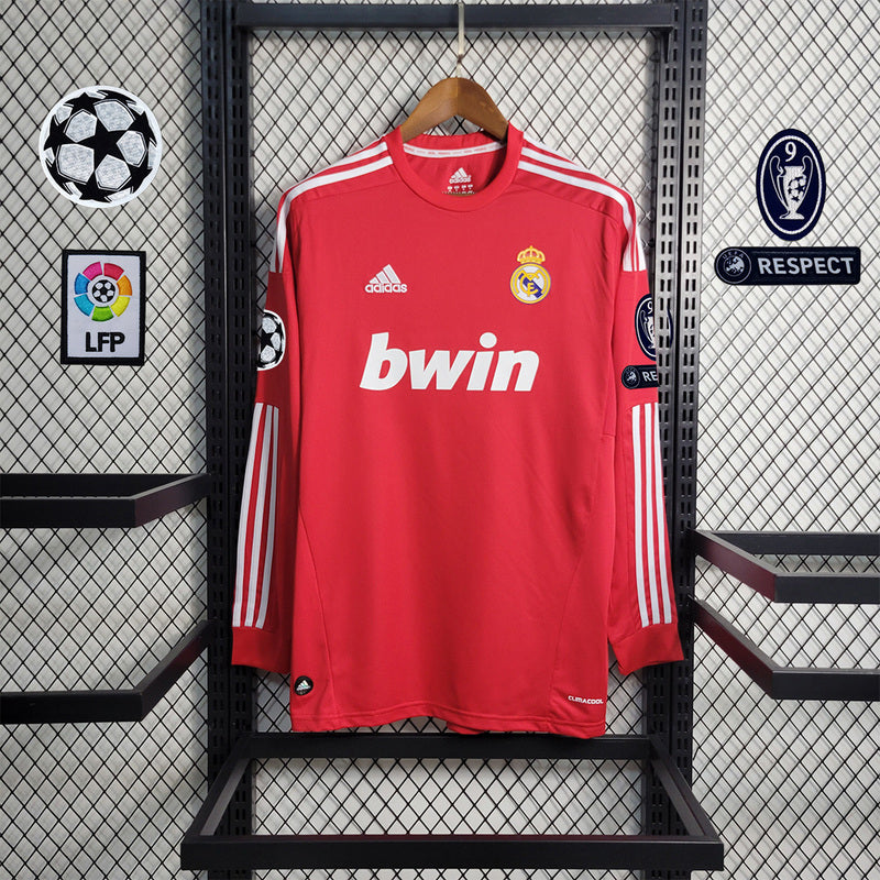 11-12 Real Madrid red away long sleeve