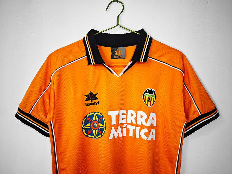 99-00 Valencia away retro jersey