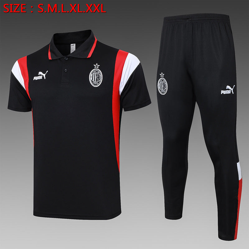 23-24 AC Milan Black POLO suit