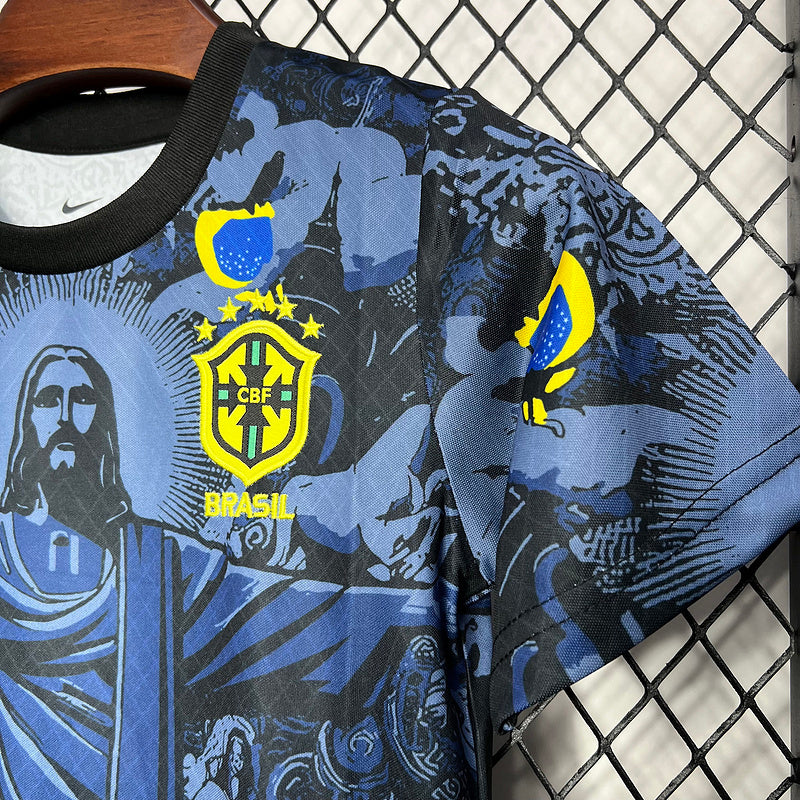 24-25 Brazil Dark blue Jesus Kid Kit