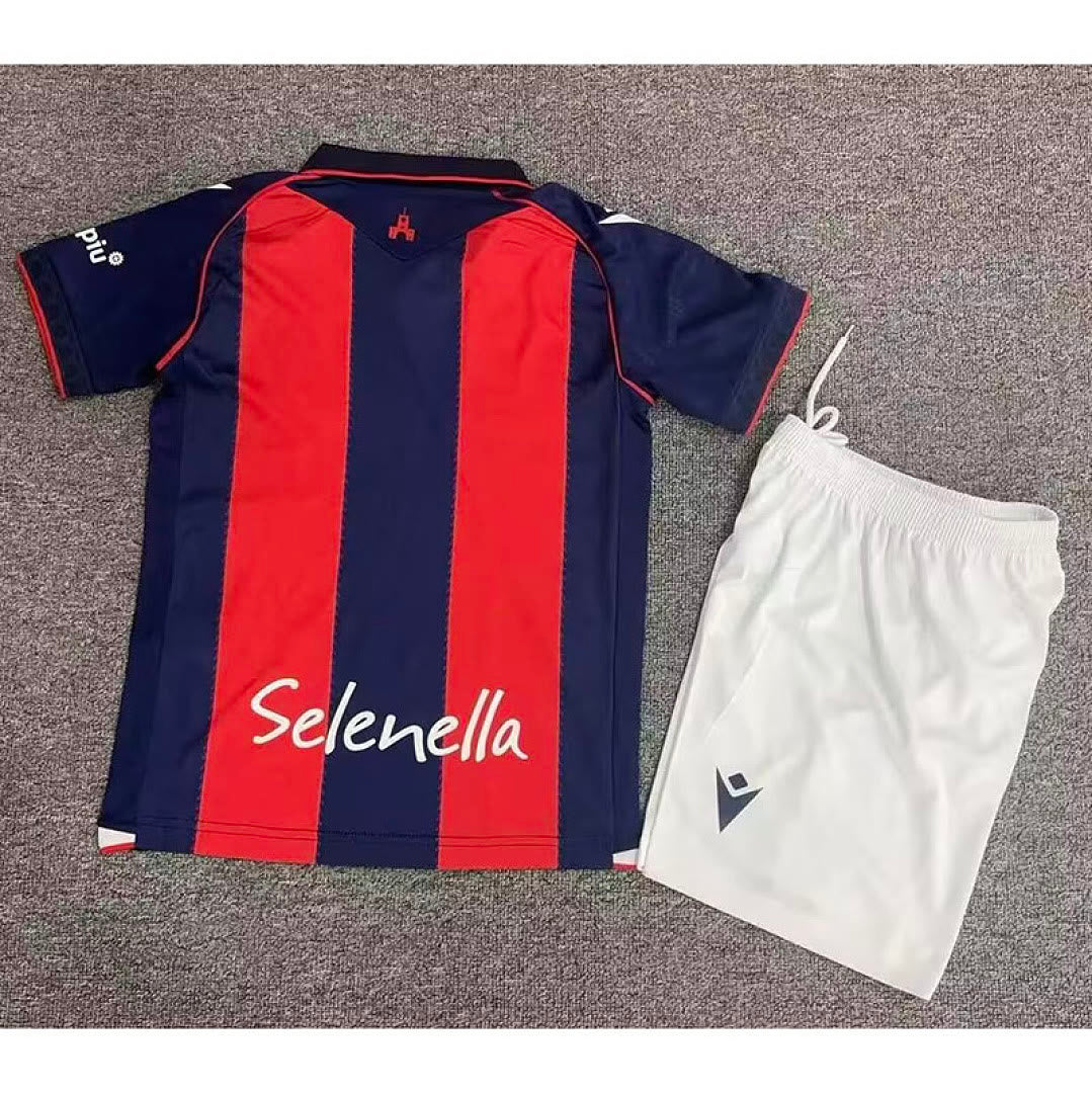 kids kit Bologna 2026/27 Home soccer jersey size 16-28