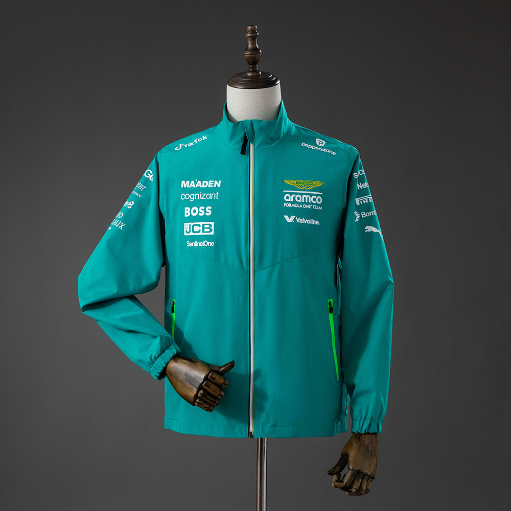 Aston Martin Aramco F1 2025 Windbreaker - Green S-3XL