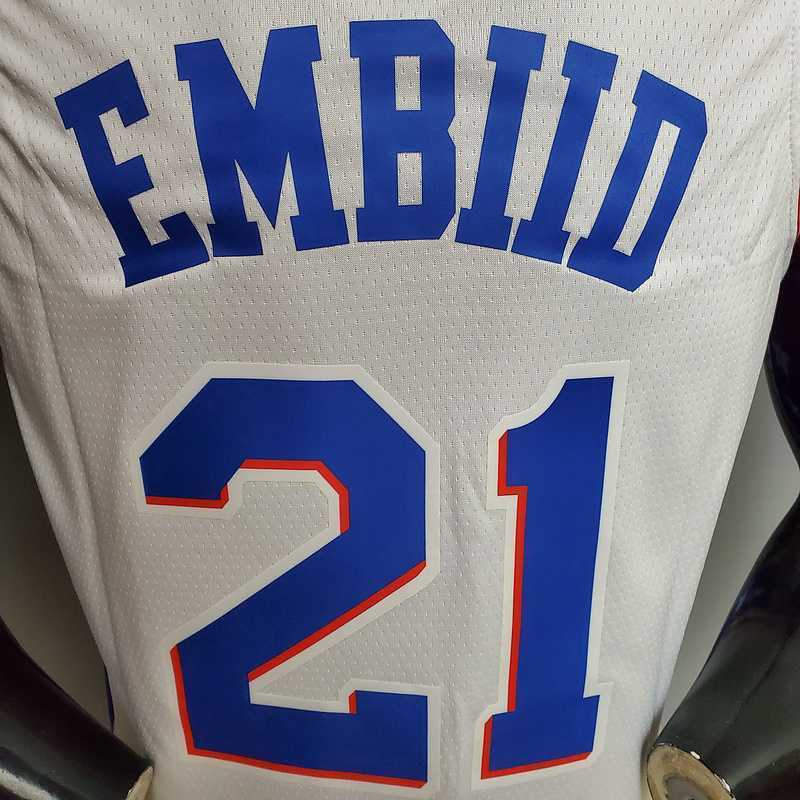 Embiid #21 Detroit Pistons white