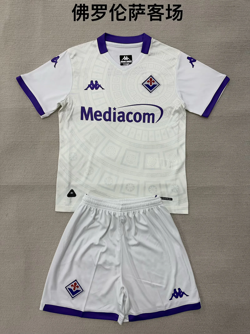 Fiorentina 2025-26 Away Kids Kit