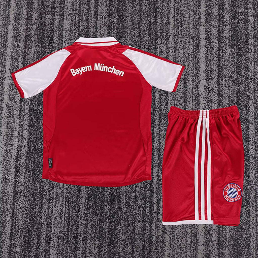 kids kit Retro Bayern Munich 2003/04 Home soccer jersey size 16-28