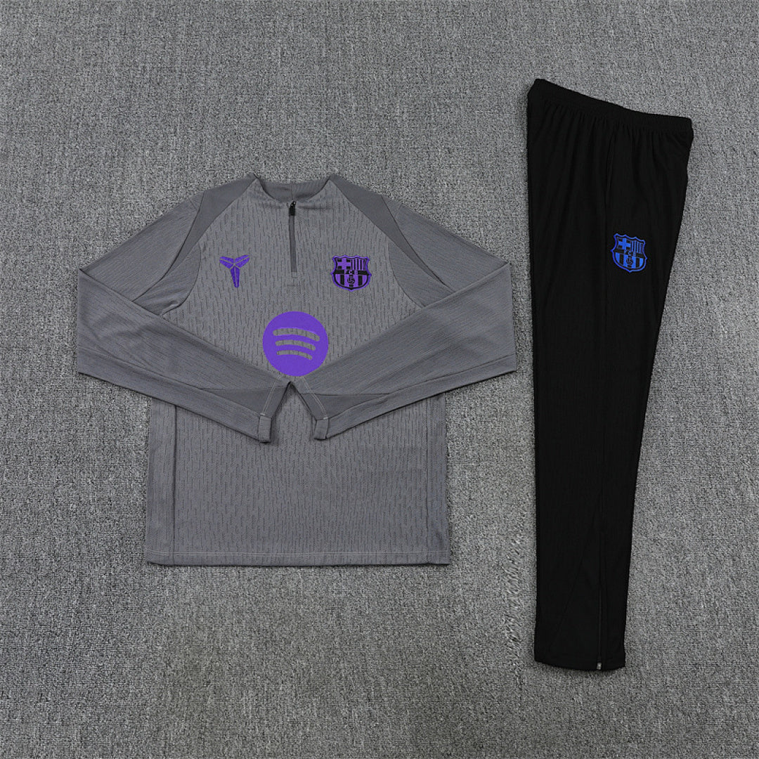 Barcelona Gray 2025/26 training shirt half zip