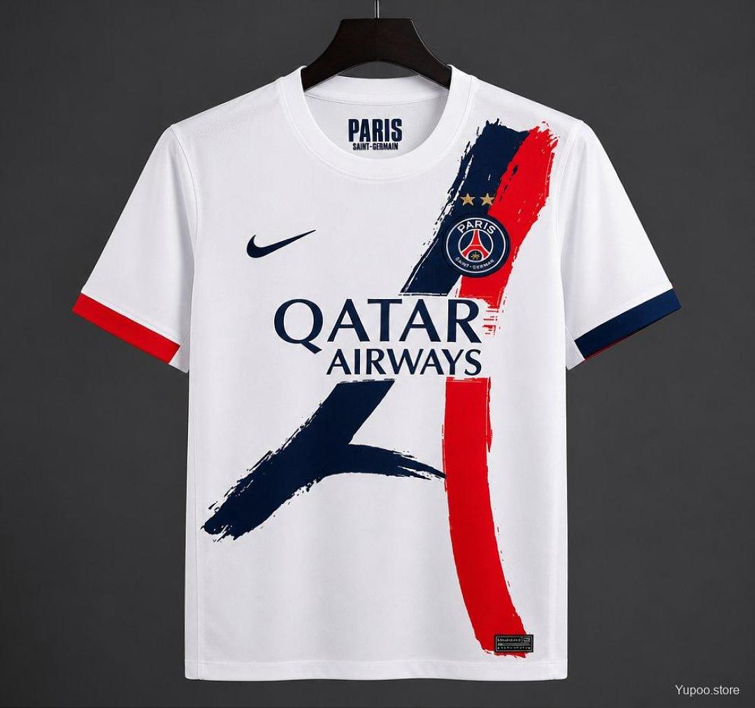2 Star 25/26 PSG Away Jersey With Champions of Europe 2026