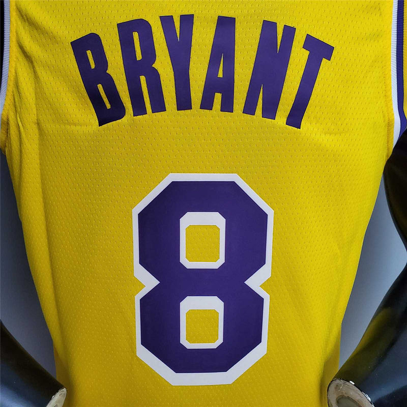 Bryant #8 Lakers Round neck yellow