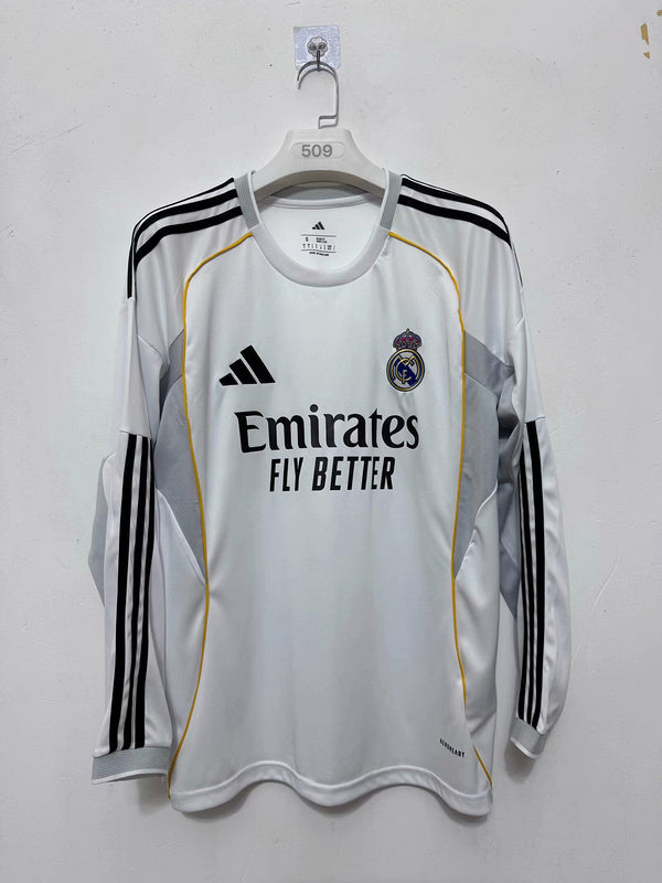 25-26 Real Madrid home long sleeve jersey