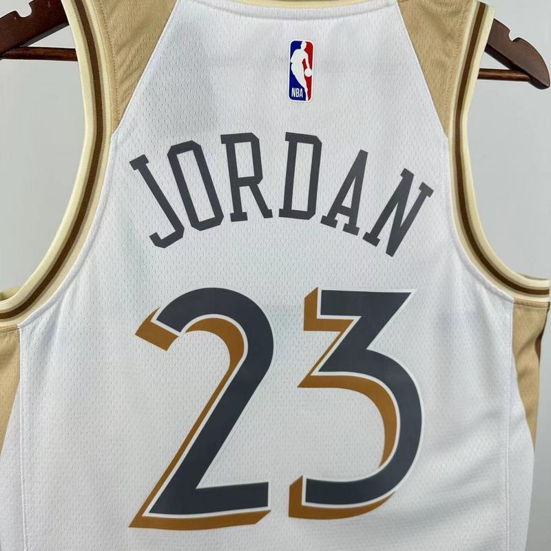 Season 2025 Chicago Bulls White No.23 Jordan NBA Jersey
