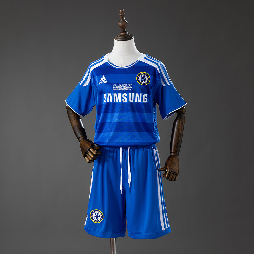 Chelsea 11/12 Home (UEFA Champions League) Retro Kids Kit Jersey Size 16-28