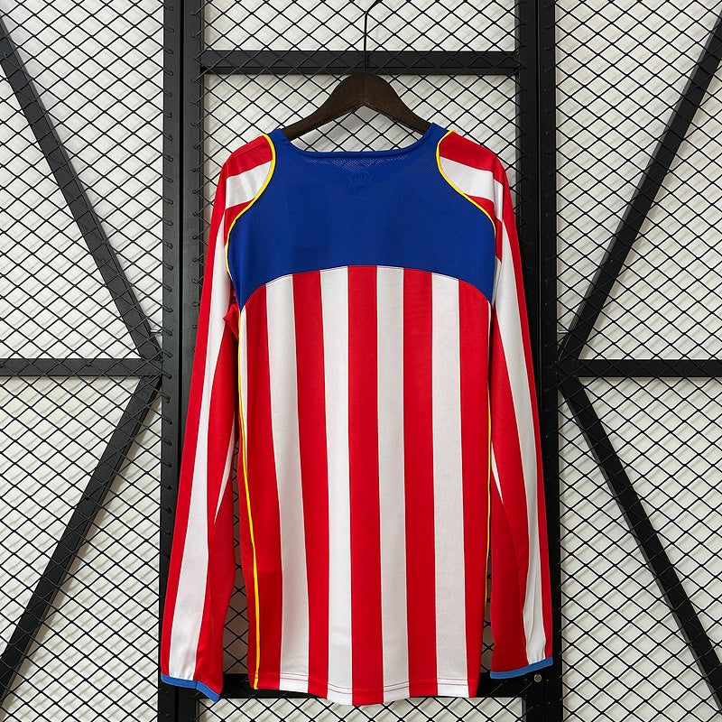 04-05 Atletico Madrid home long sleeve retro jersey