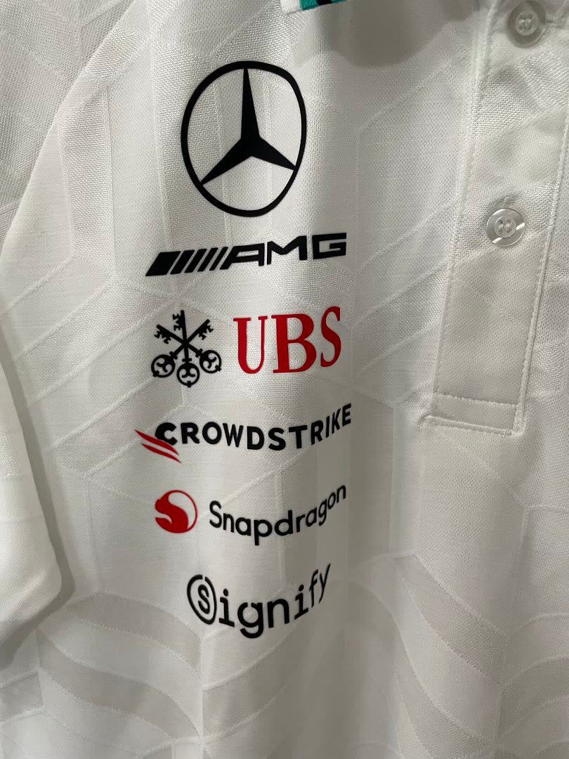 Mercedes 2026 White F1 polo S-5XL